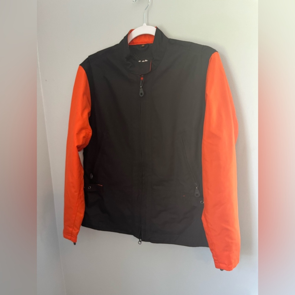 Harley-Davidson Black and Orange Sporty Utility Jacket